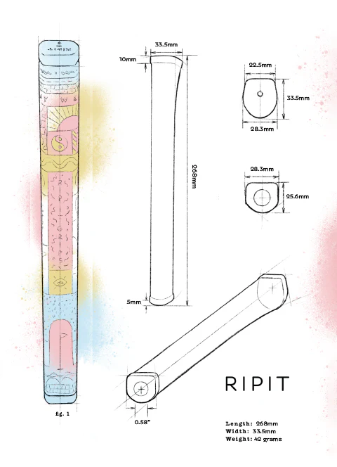 Stay Weird Slim Sq. Face Putter Grip - Image 5